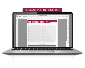 CRC General Task List - Digital Download