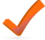 orange checkmark