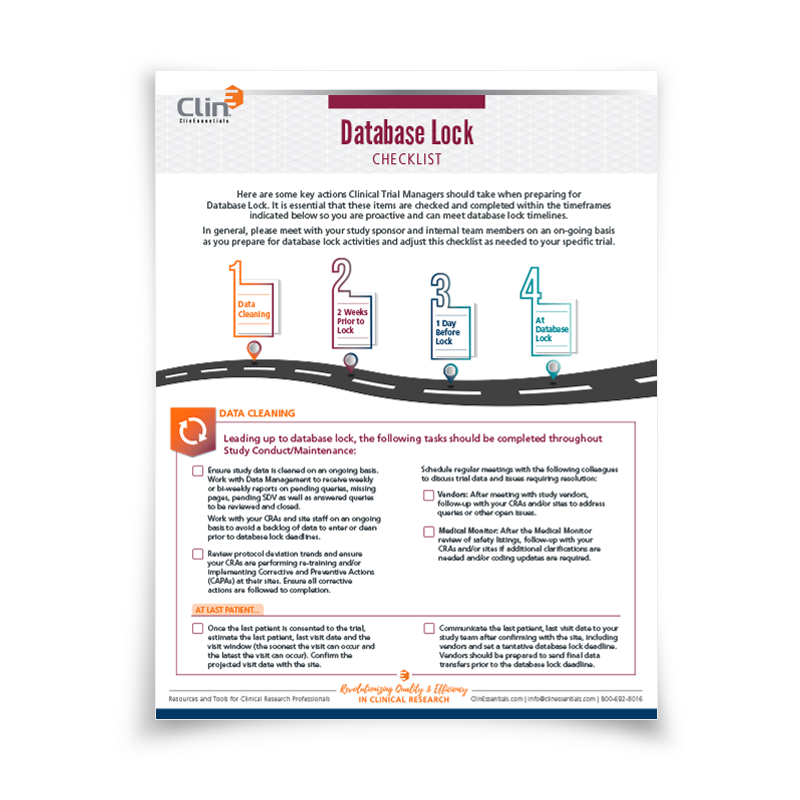 Database Lock Checklist